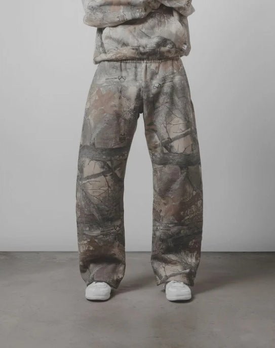 Leaves Camouflage 3D Printed Casual Pants For Men - BAGMODA