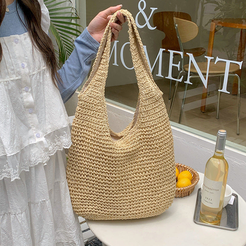 Seaside Vacation Single Shoulder Woven Beach Bag