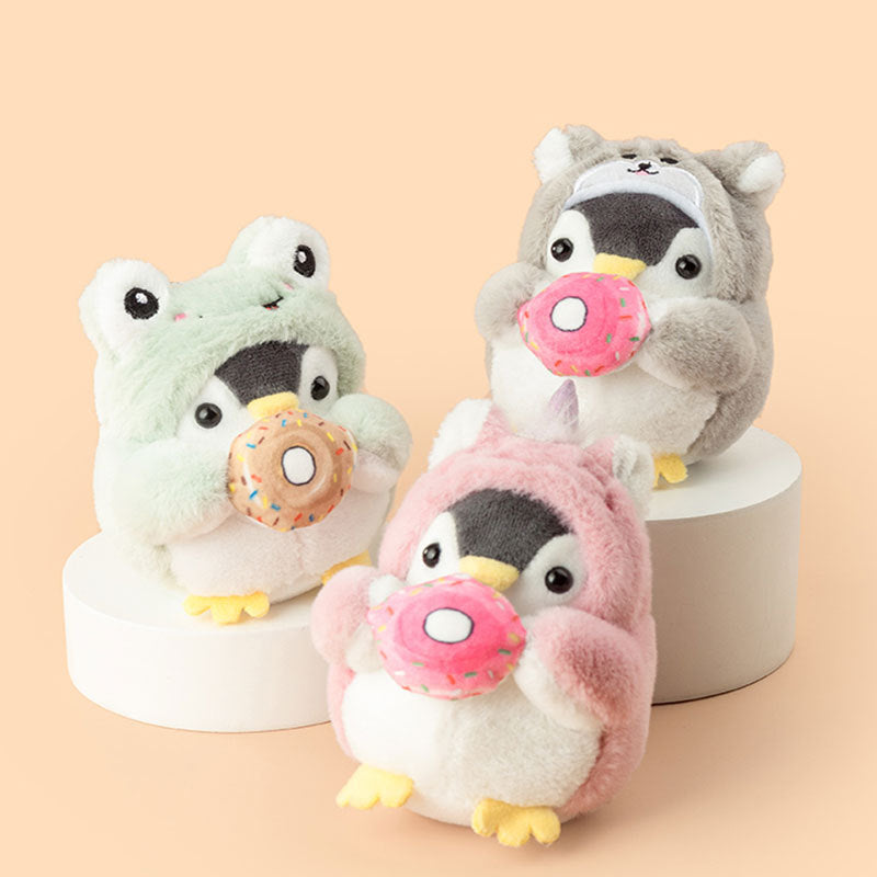 Koi Little Penguin Keychain Korean Style Positive Energy Plush Pendant