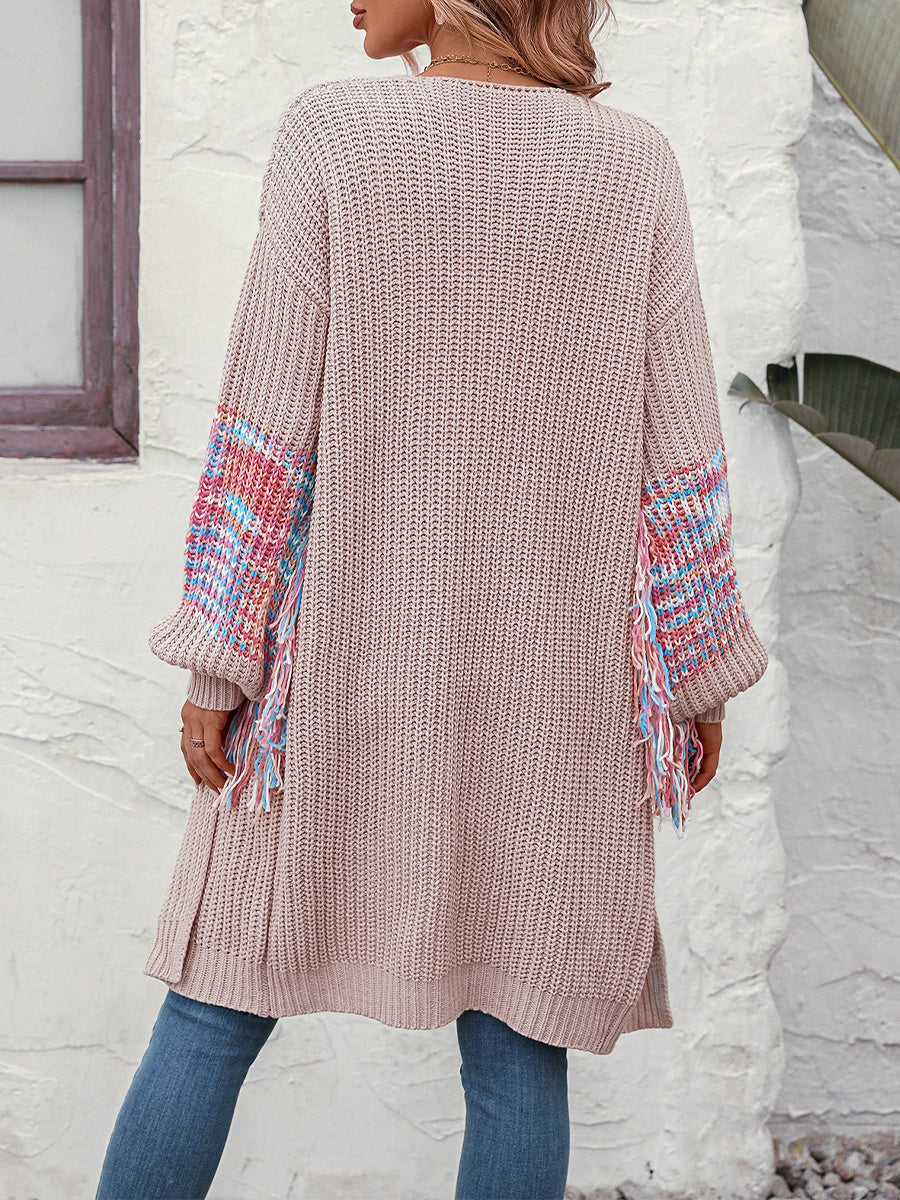 Women's Fashion Casual Tassel Knitwear Coat Sweater