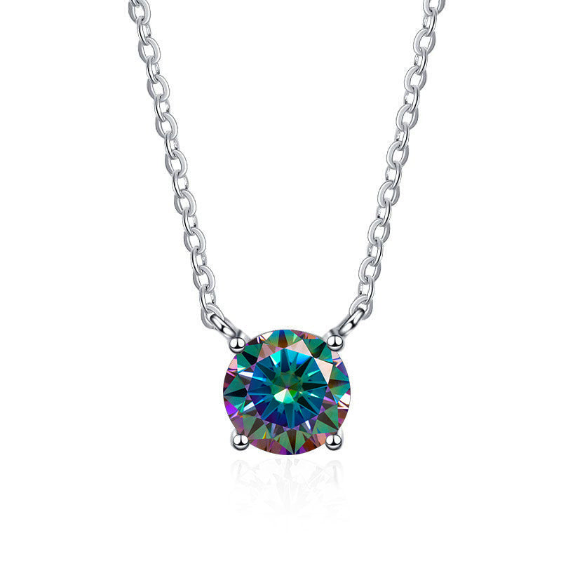 S925 Sterling Silver Moissanite 1 Karat Necklace