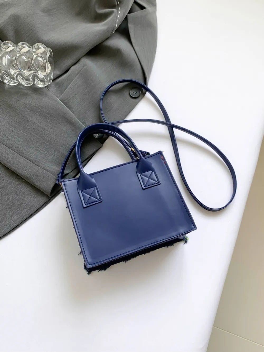 Raw Edge Plaid Denim - BAGMODA