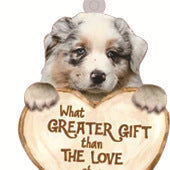 Love Dog Acrylic Key Ring Pendant