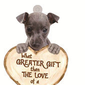 Love Dog Acrylic Key Ring Pendant