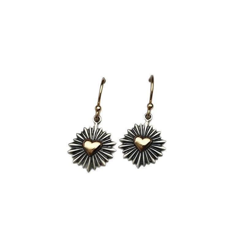 Sun Design Love Metal Women's Earrings