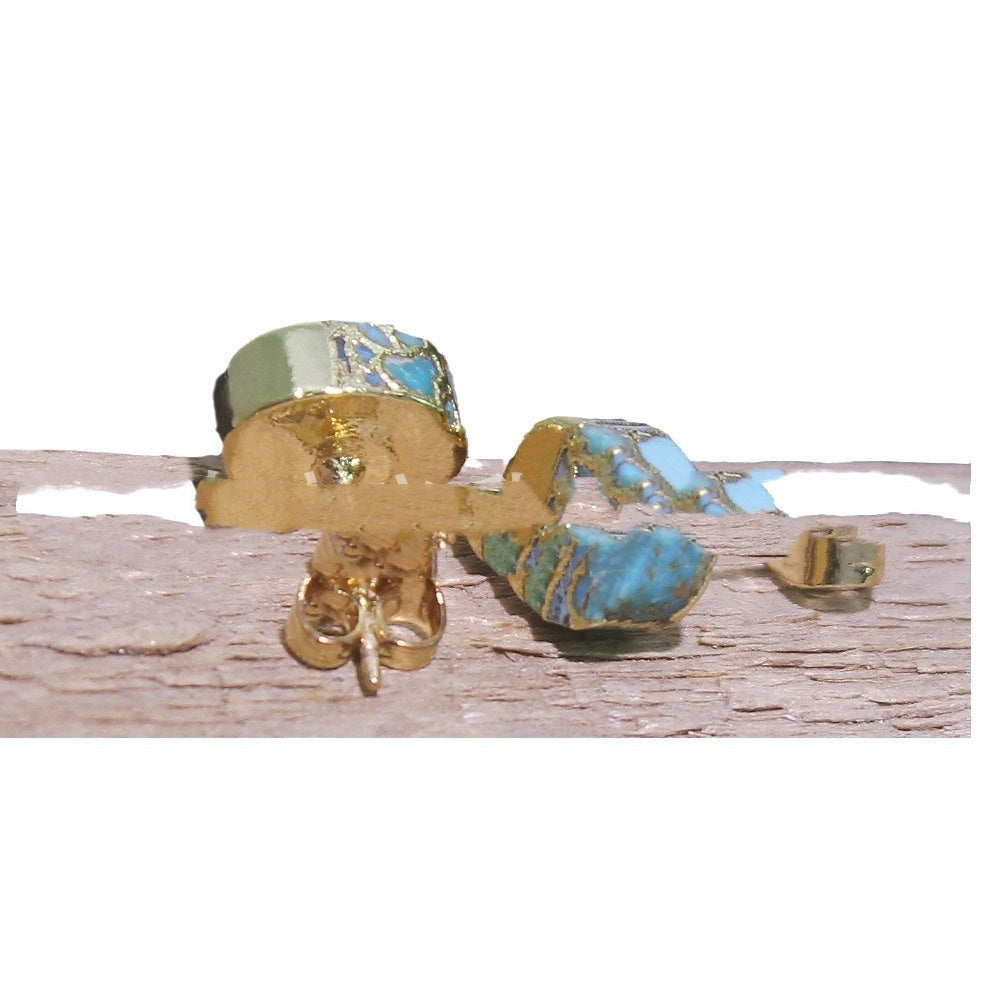 Natural Stone Bohemian Style Stud Earrings