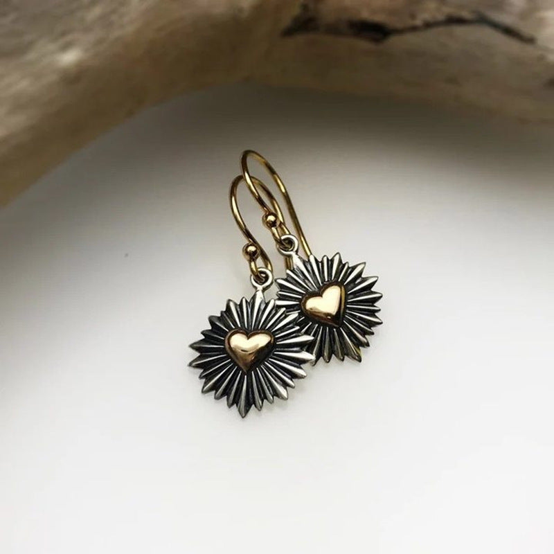 Sun Design Love Metal Women's Earrings