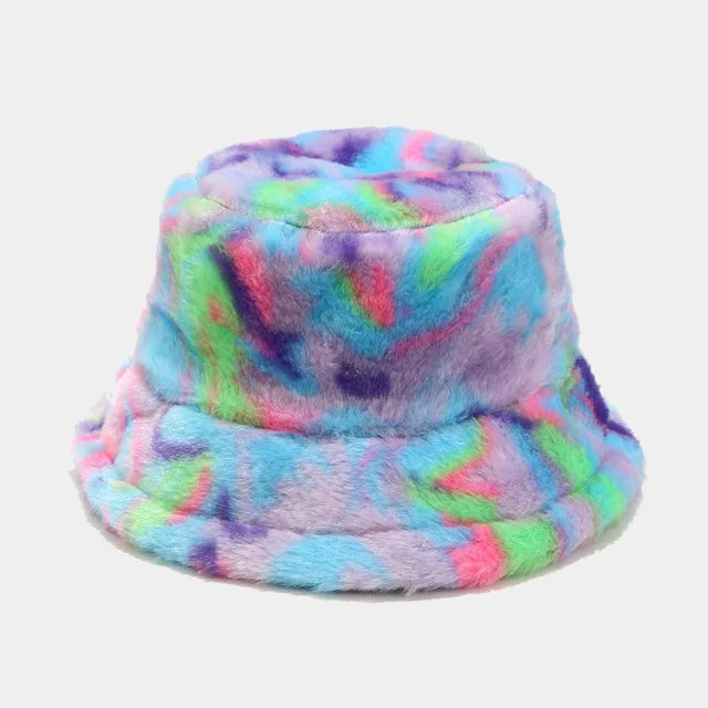 Panama Zebra Print Plush Velvet Hat