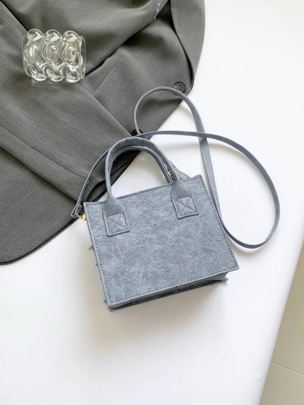 Raw Edge Plaid Denim - BAGMODA