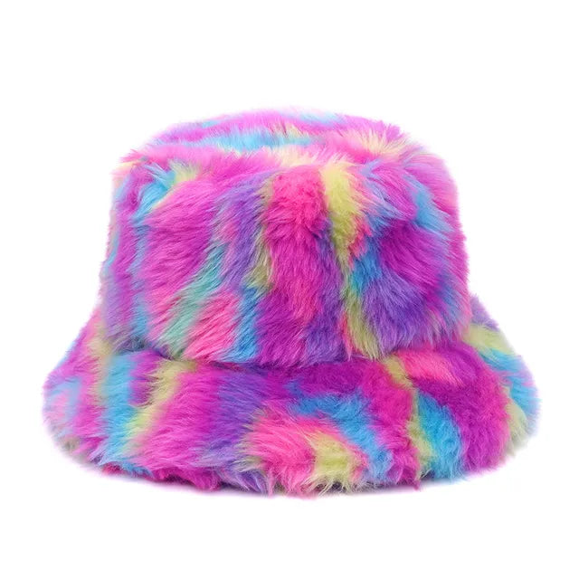 Panama Zebra Print Plush Velvet Hat