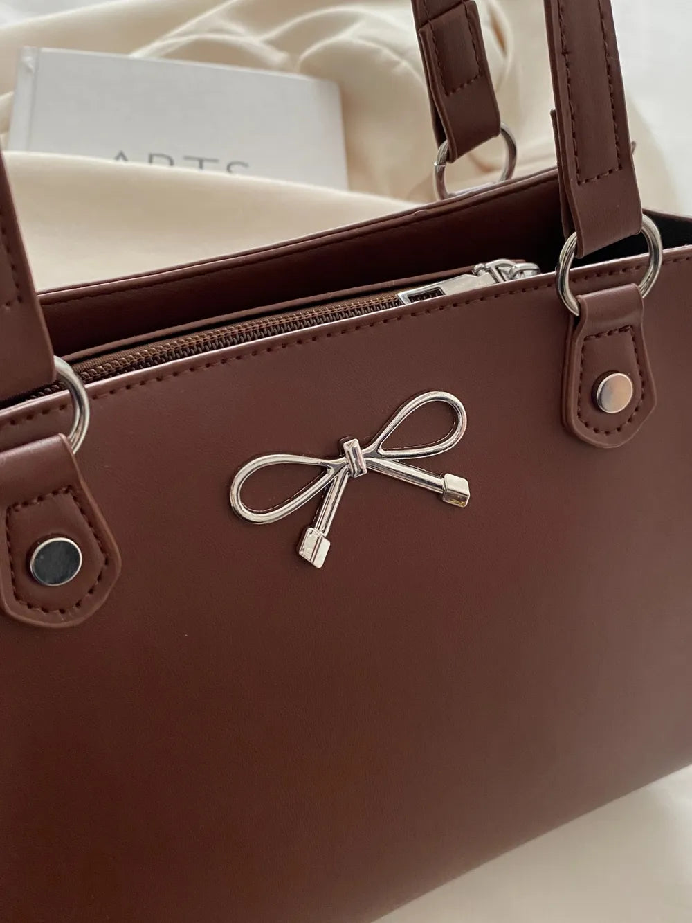 Charming Bow Leather Bag - BAGMODA