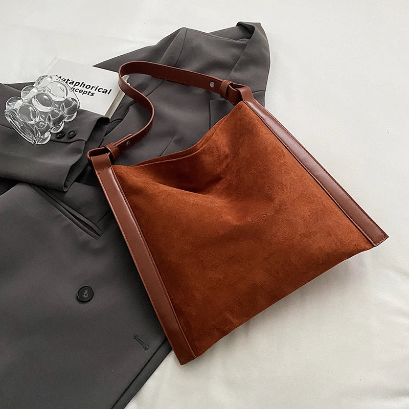 Winter Chic Leather Shoulder Bag