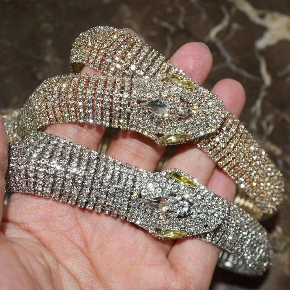 Diamond Snake Head Long Neckchain
