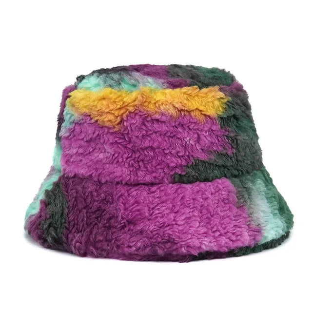 Panama Zebra Print Plush Velvet Hat