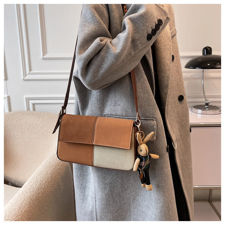 Matte Leather Shoulder Bag