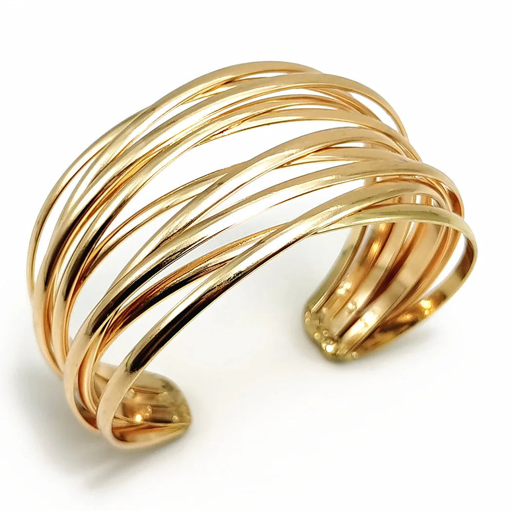 Mode Legierung Runde Kette Charms Manschette Armband Für Frauen Weibliche Gold & Silber Farbe Armbänder Schmuck
