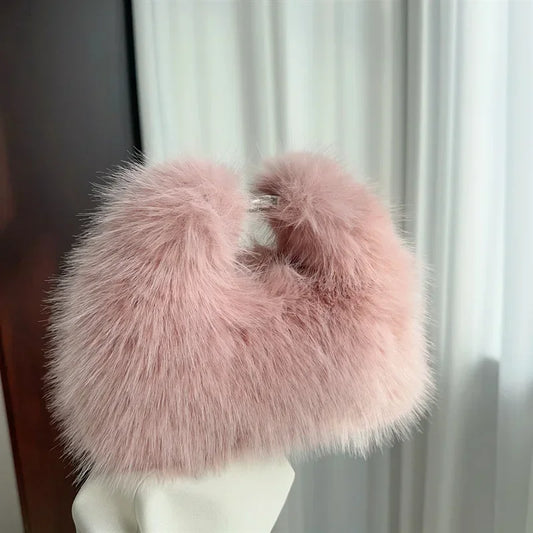 Furry Chic Shoulder Bag - BAGMODA