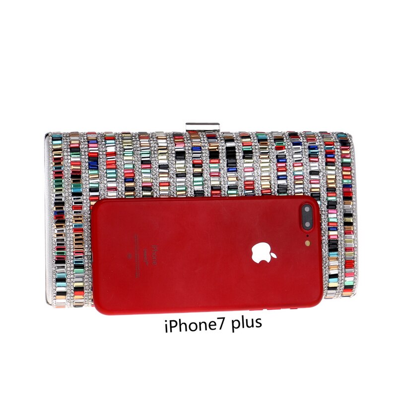 Diamonds Metal Rhinestones Beading Clutch - BAGMODA