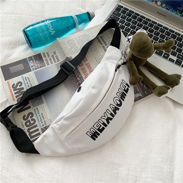 Trendy Korean Canvas Waist Bag