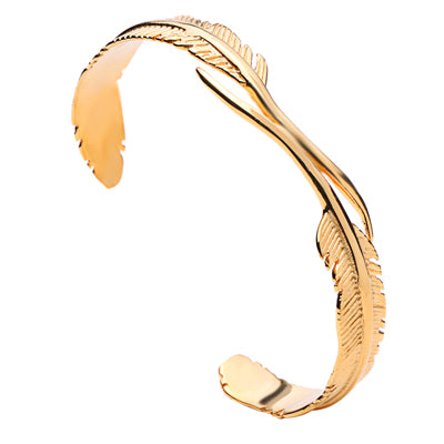 Pulseras de acero inoxidable para mujer, brazalete vikingo con águila y plumas, joyería de moda para hombre.