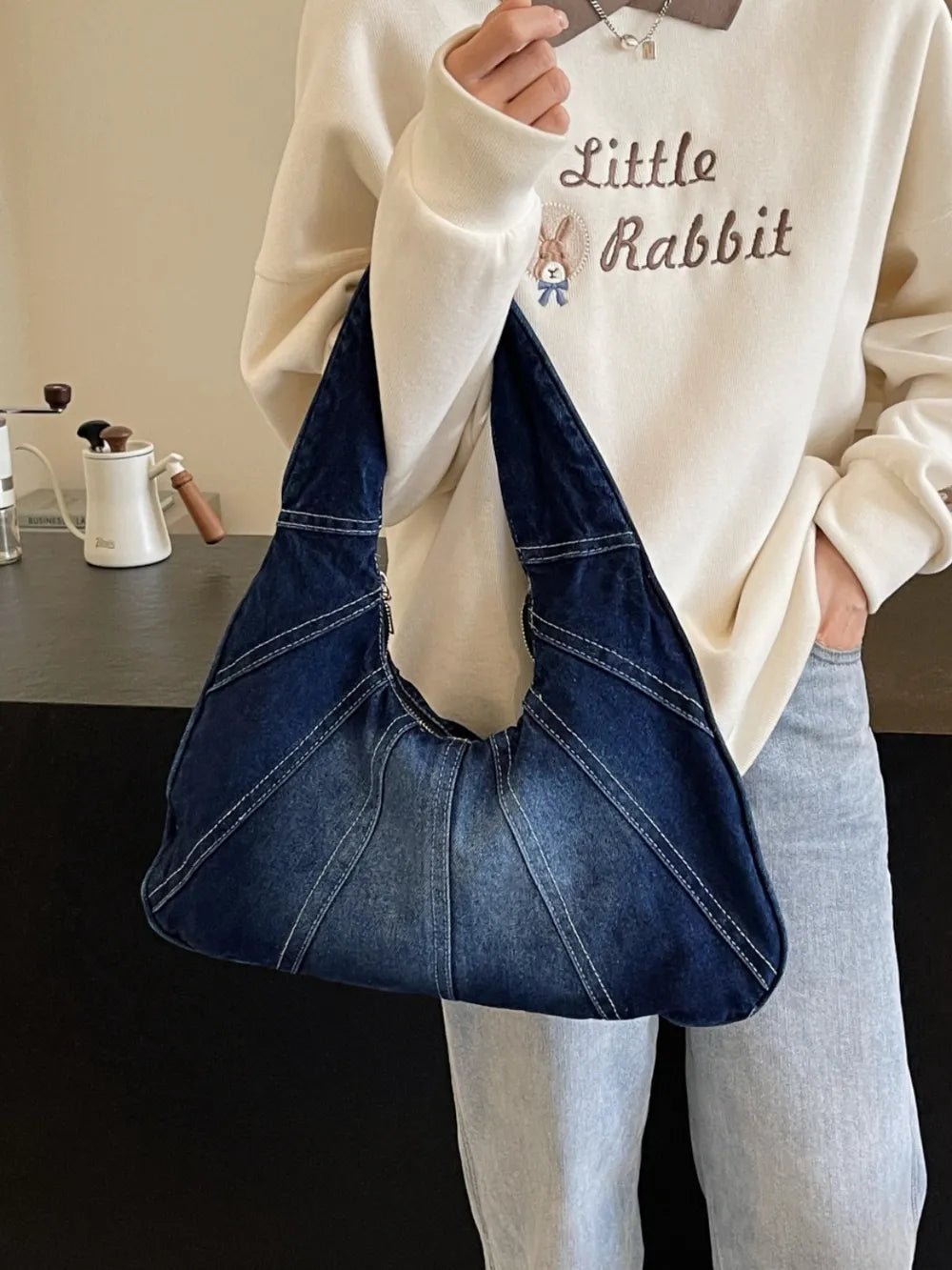 DenimCrescent Chic Bag - BAGMODA