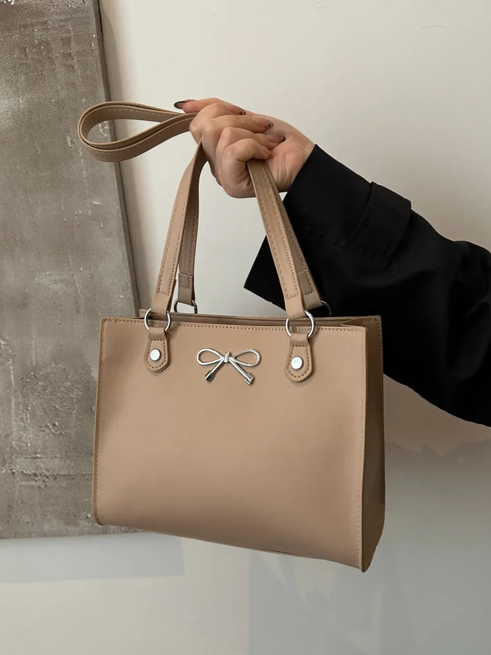Charming Bow Leather Bag - BAGMODA