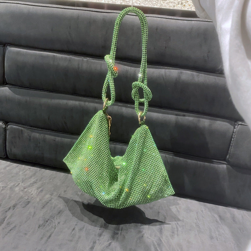 GlitzGlow Rhinestone Underarm Bag