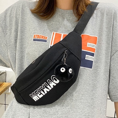 Trendy Korean Canvas Waist Bag