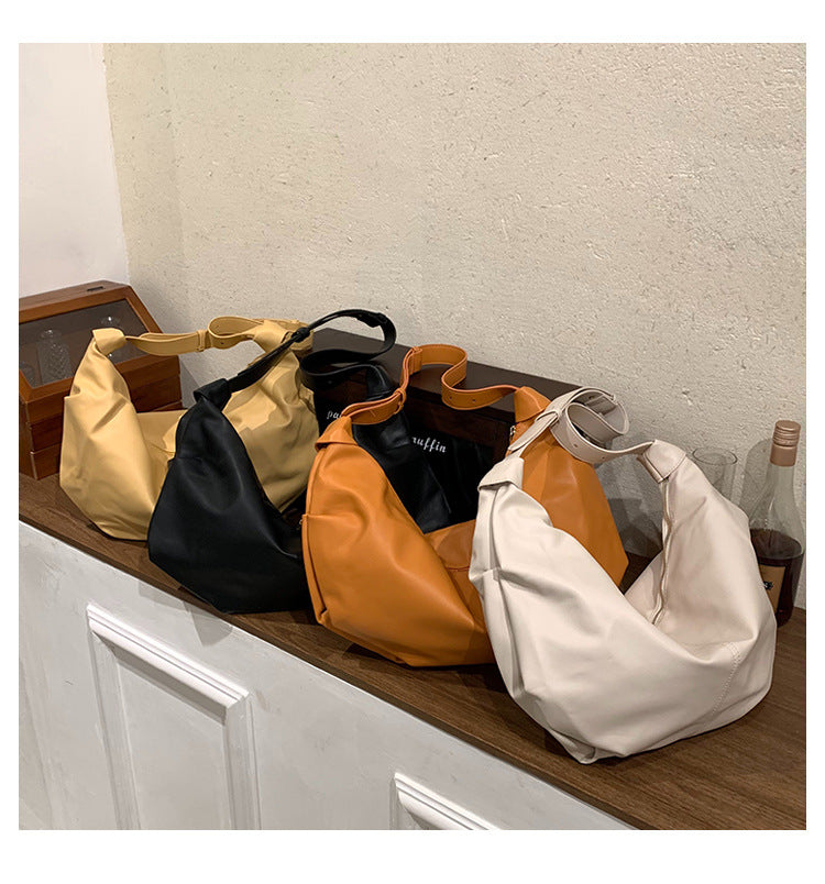 Retro Trend Crescent Tote