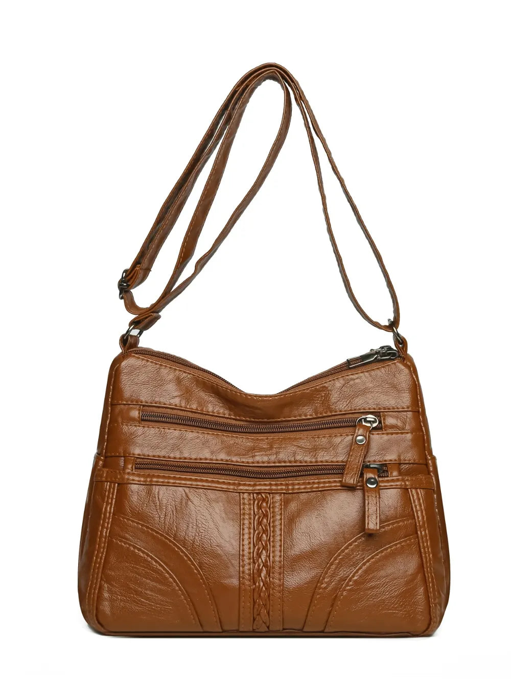 Sleek Leather Shoulder Bag - BAGMODA