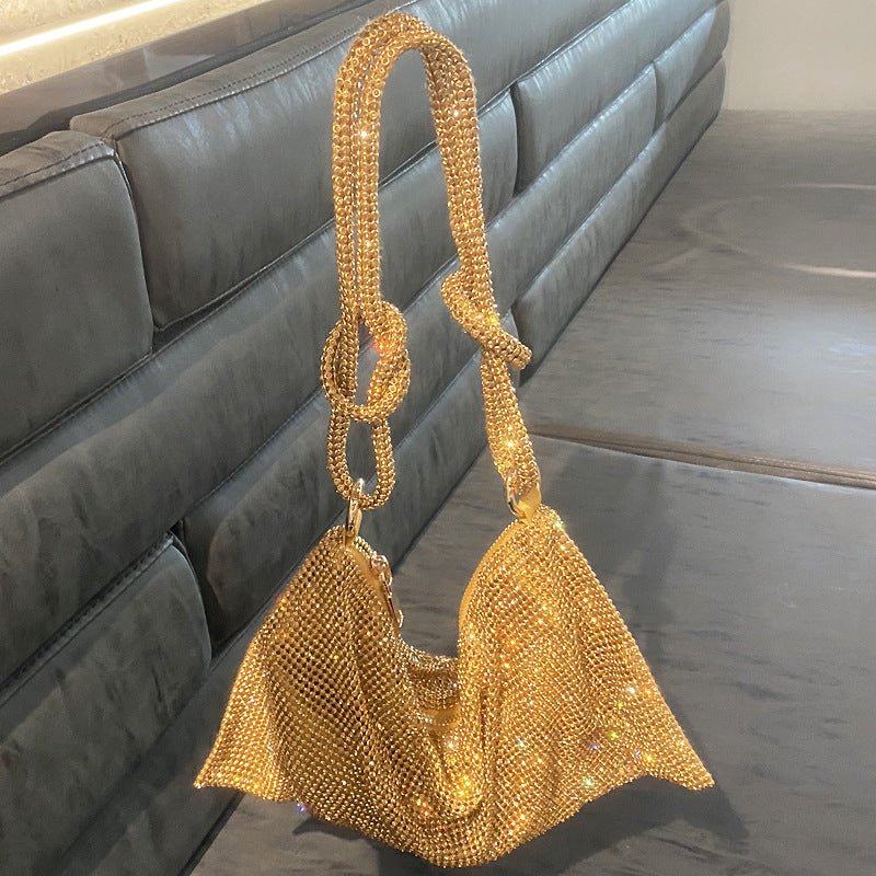 GlitzGlow Rhinestone Underarm Bag