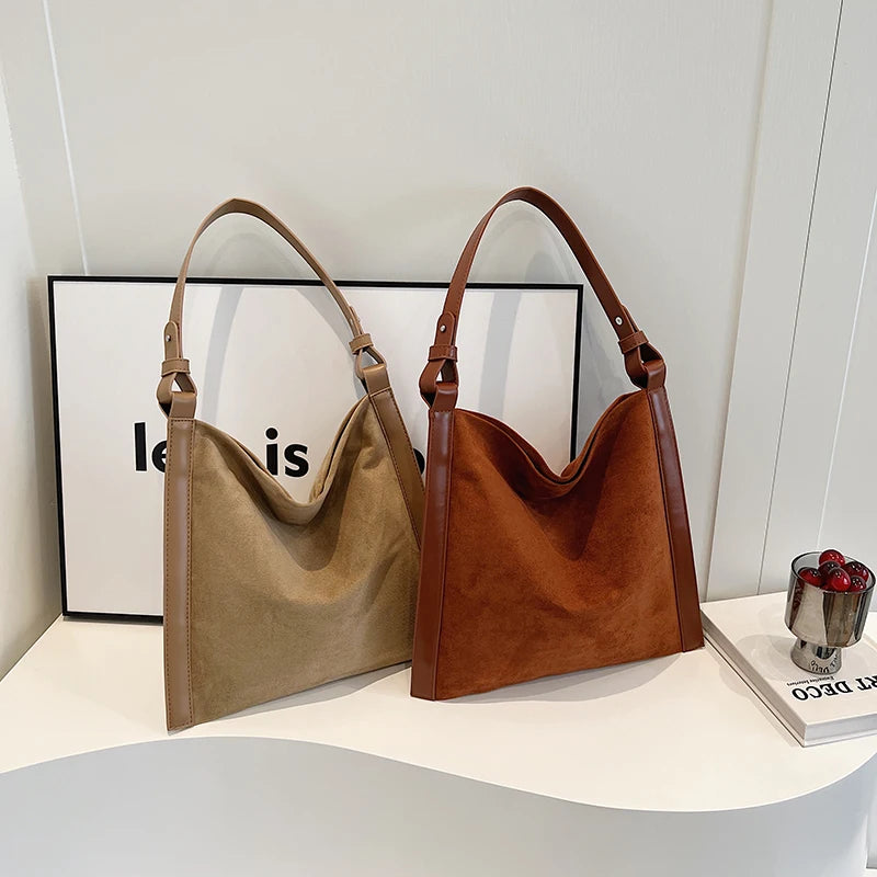 Winter Chic Leather Shoulder Bag