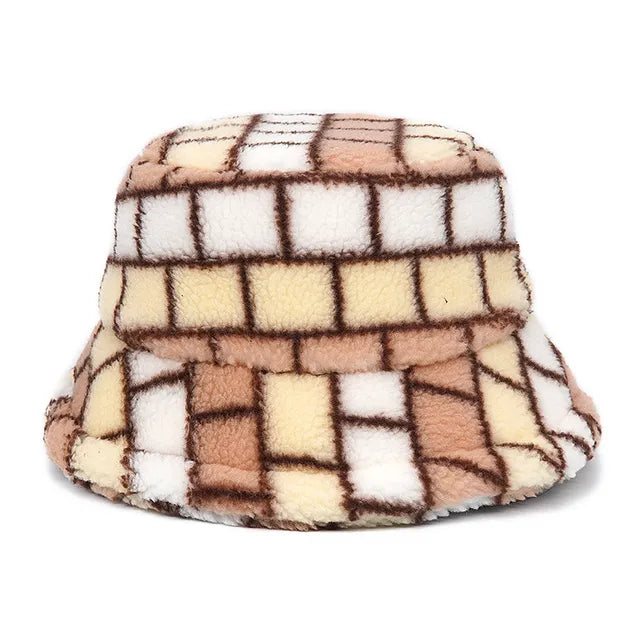 Panama Zebra Print Plush Velvet Hat