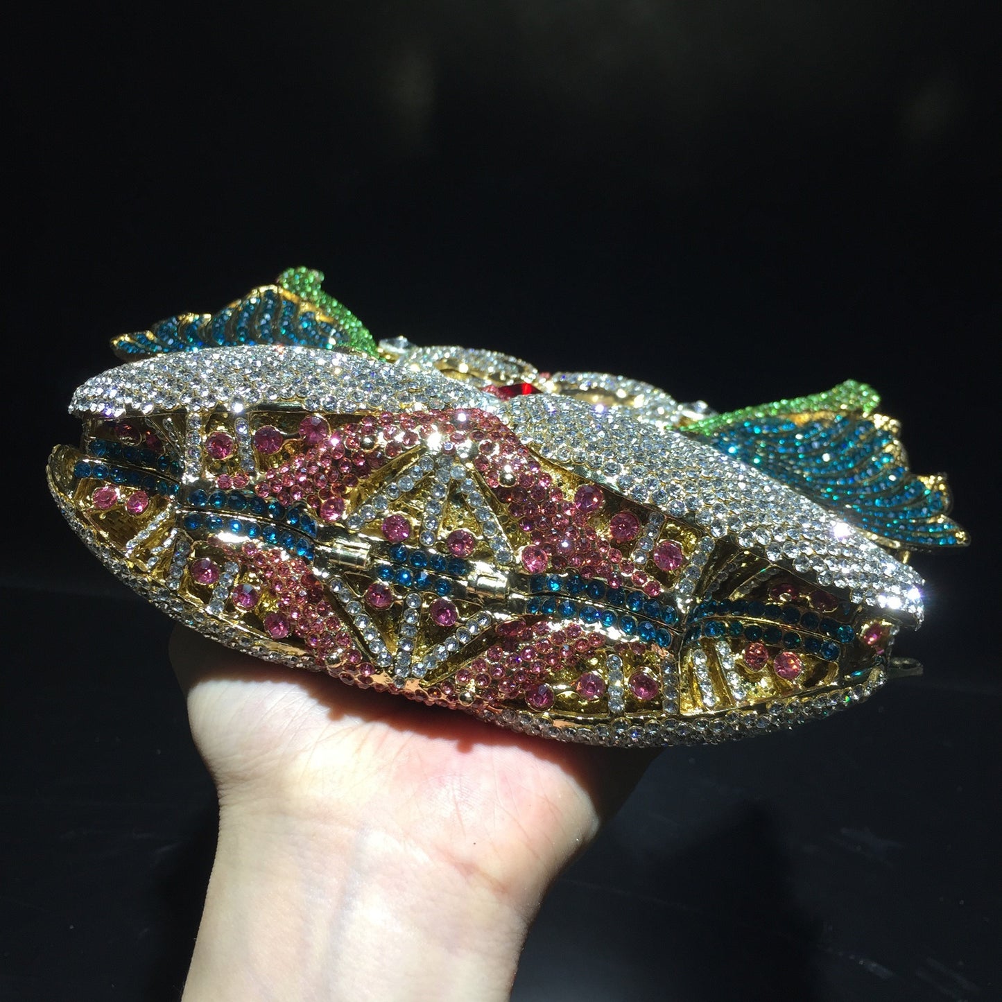 Swan Elegance Diamond Clutch