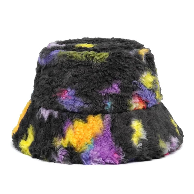 Panama Zebra Print Plush Velvet Hat