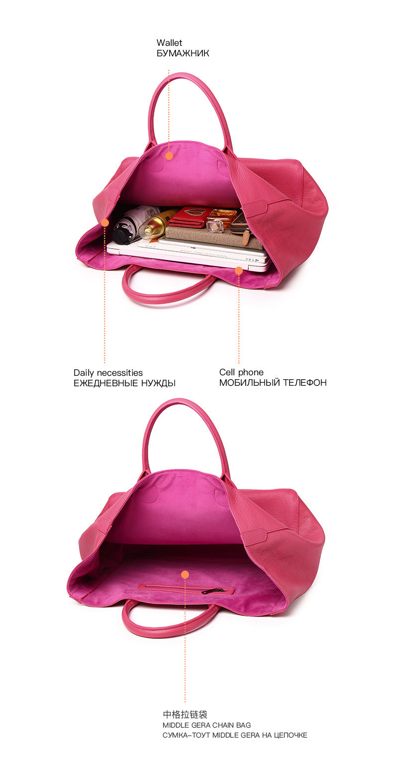 Luxe Oversized Leather Tote