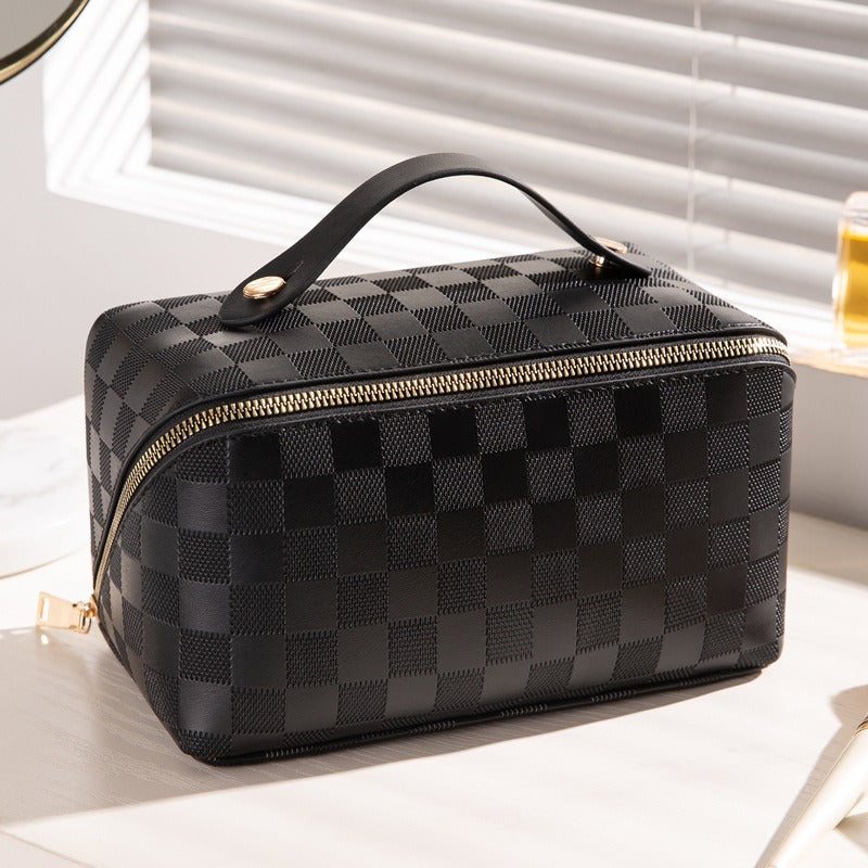 Checkered Pillow Makeup Bag - BAGMODA