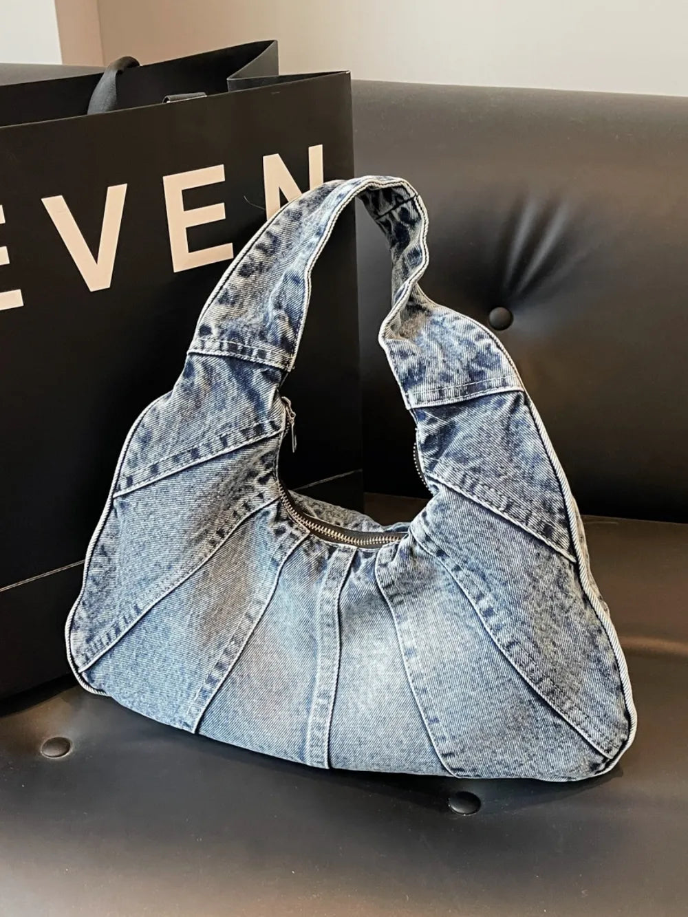 DenimCrescent Chic Bag - BAGMODA