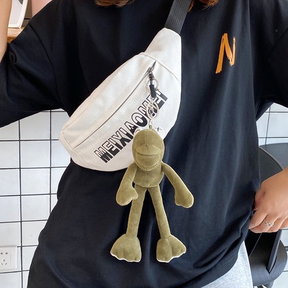 Trendy Korean Canvas Waist Bag