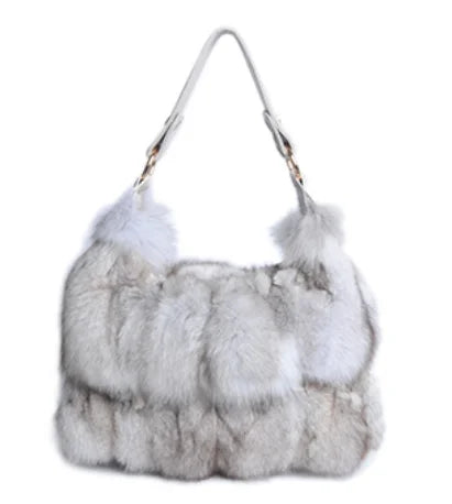 Winter Luxe Fox Fur Tote