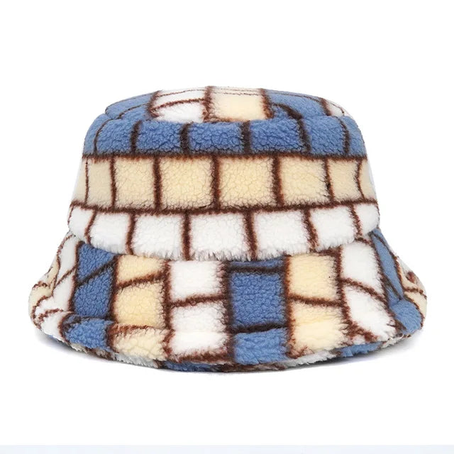 Panama Zebra Print Plush Velvet Hat
