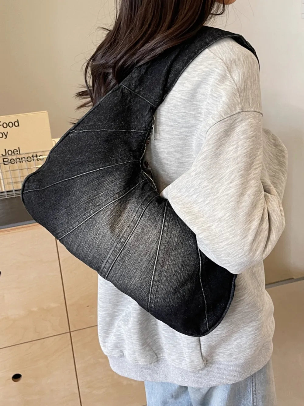 DenimCrescent Chic Bag - BAGMODA