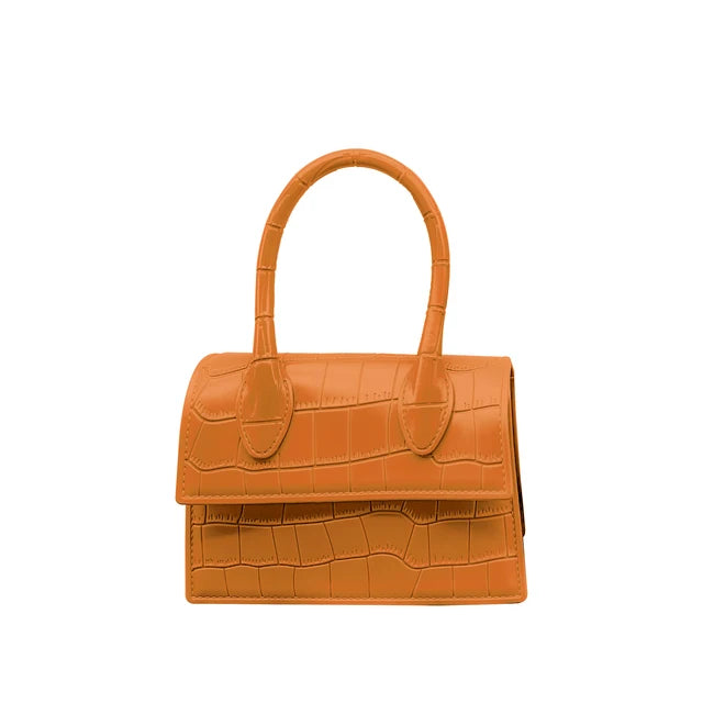 Vibrant Crocodile Pattern Jelly Mini Purse