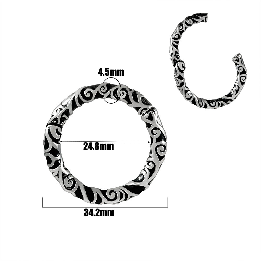 Fashion Stainless Steel Shaped Pattern Earrings