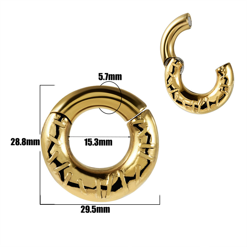 Fashion Stainless Steel Shaped Pattern Earrings