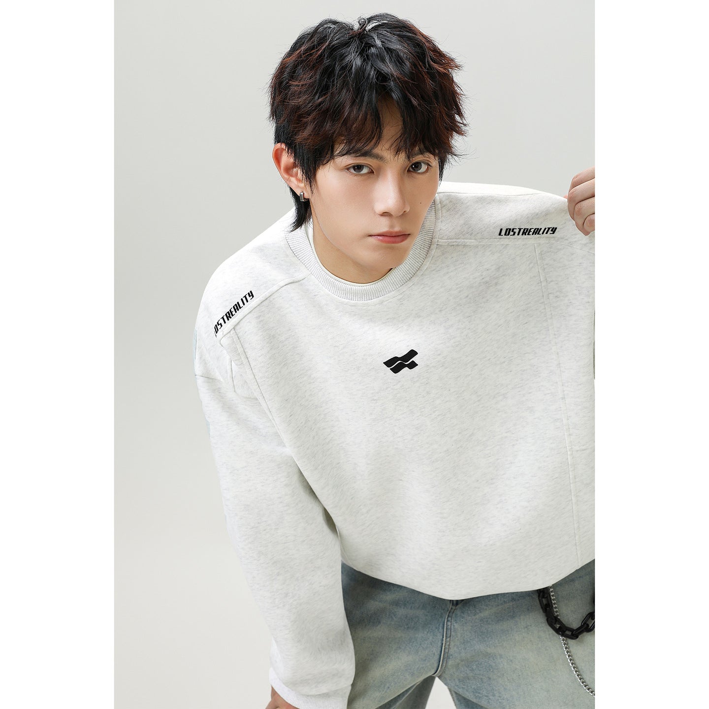 Heavy Round Neck Sweater High Street American Style