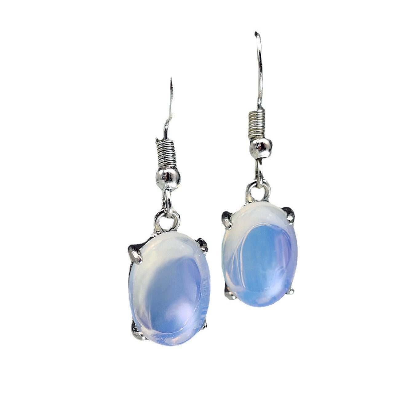 Opal Earrings Retro Moonstone Eardrop Jewelry Cross