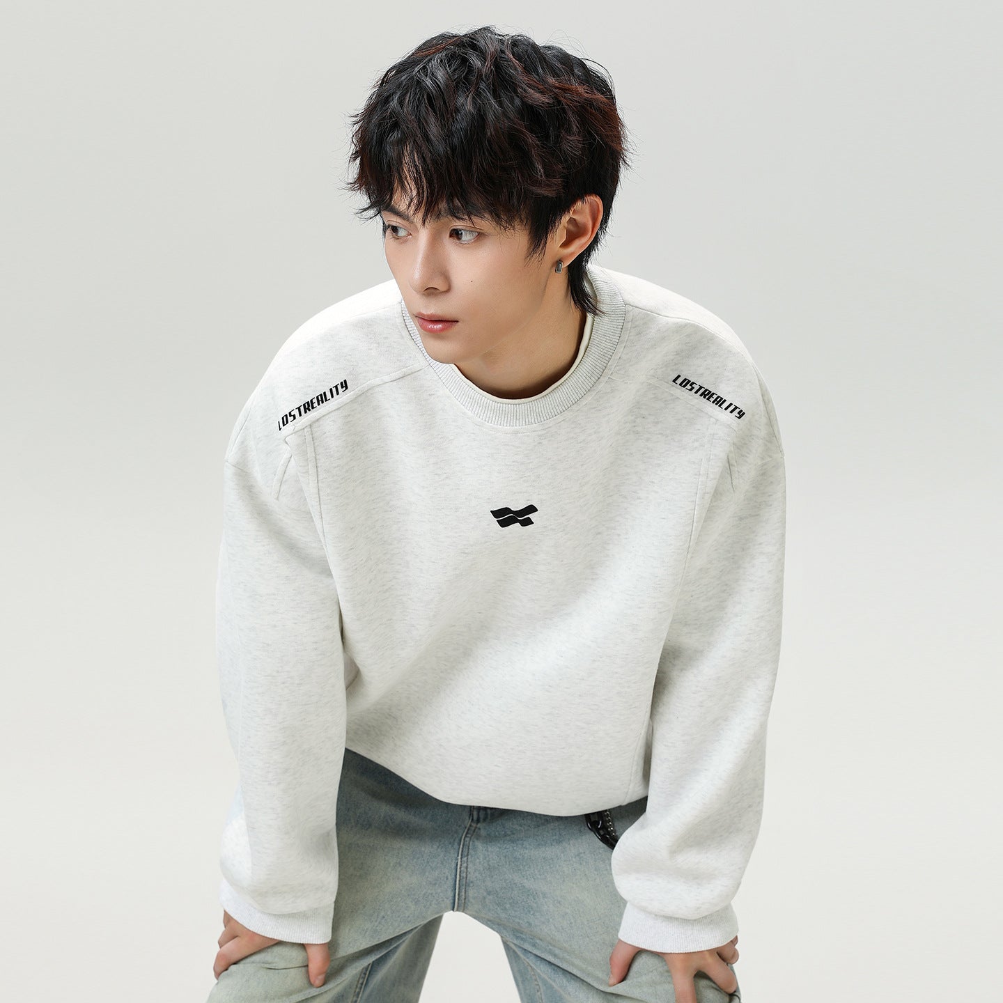 Heavy Round Neck Sweater High Street American Style