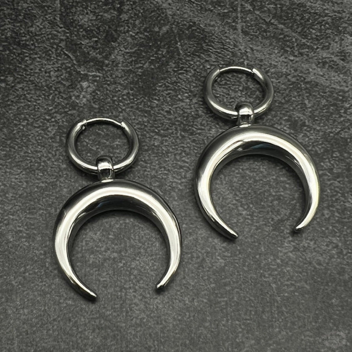 Alloy 18K Vintage Gothic Moon Big Hoop Earrings