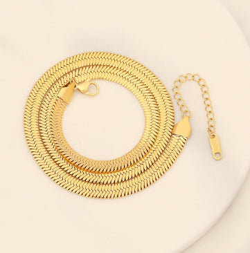 Cadena de serpiente de moda de acero inoxidable para clavícula